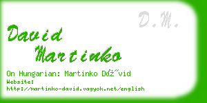 david martinko business card